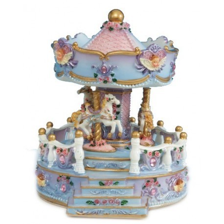 2-angel-bust-carousel-with-porch-made-of-poly-stone-14146